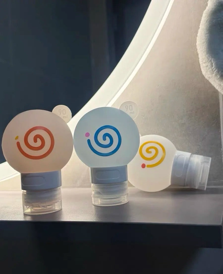 Leak-proof, squeezable squeezebuddies travel bottle silicone bottles