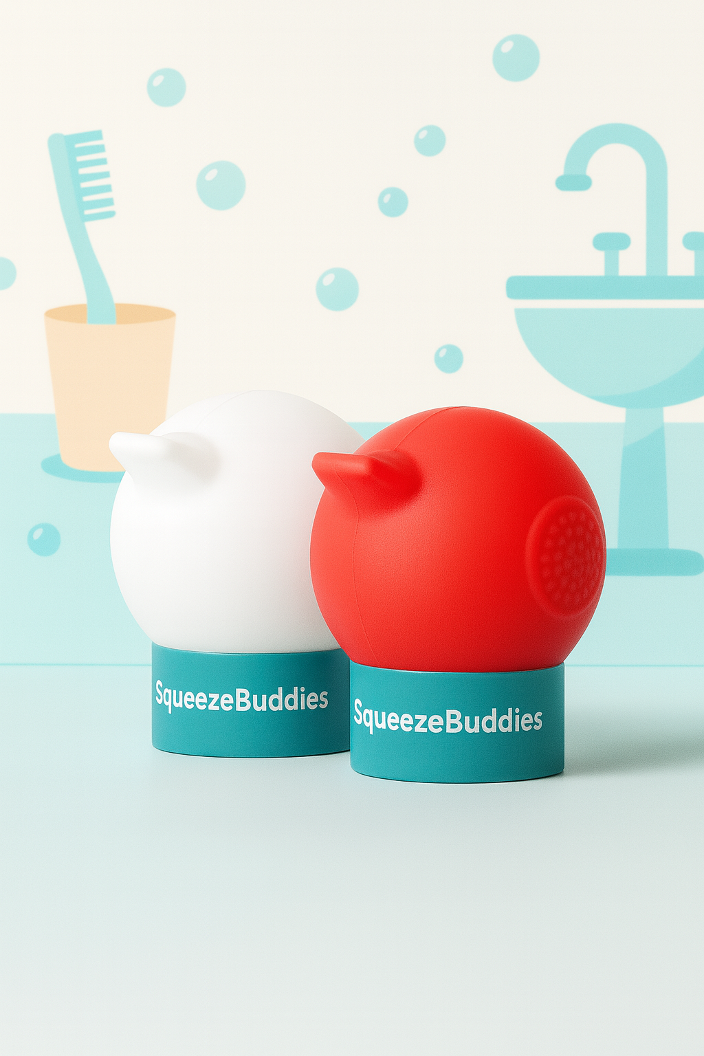 🎁 SqueezeBuddies™ Duo Pack | FireBuddie (Red) + SnowBuddie (White)