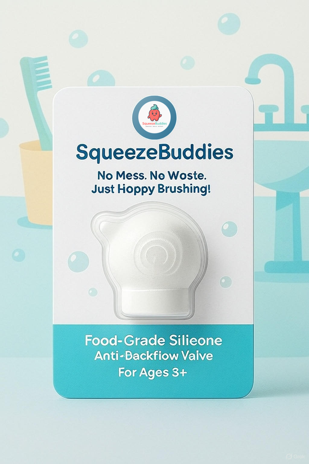 ❄️ SqueezeBuddies™ – SnowBuddie (White) | Clean, Calm & Controlled Dispensing