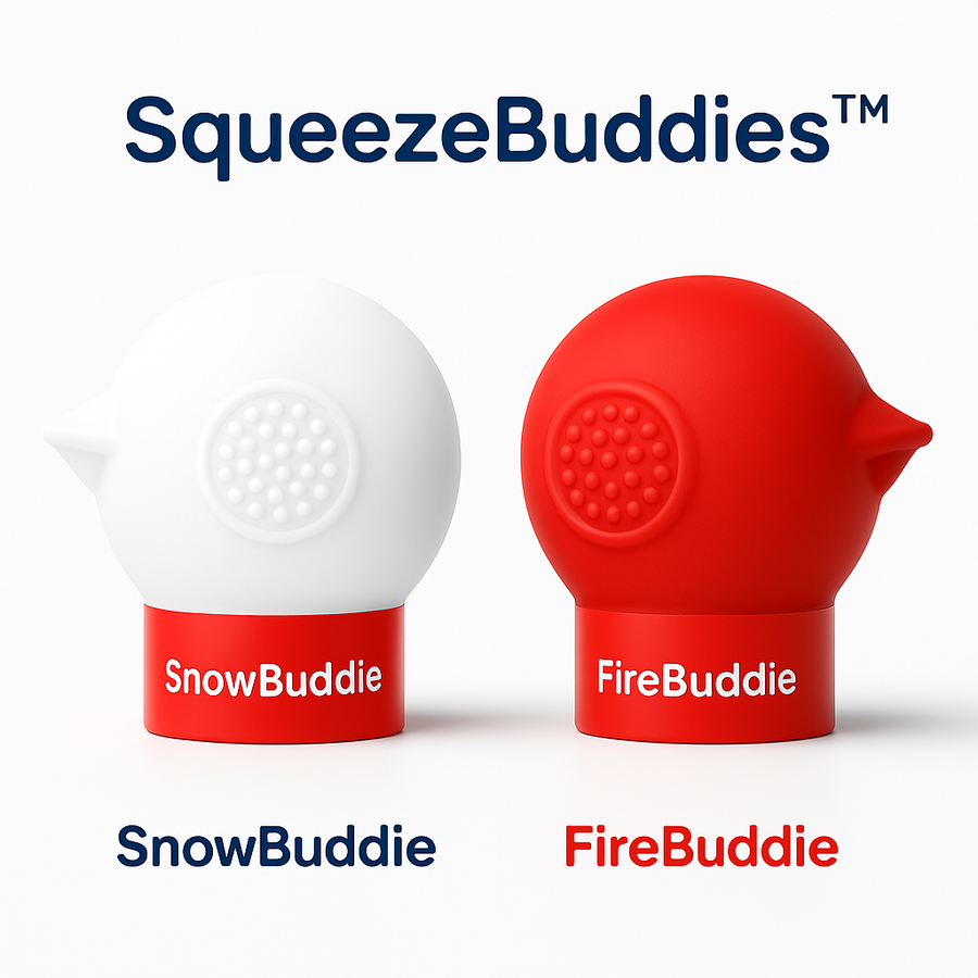 🎁 SqueezeBuddies™ Duo Pack | FireBuddie (Red) + SnowBuddie (White)