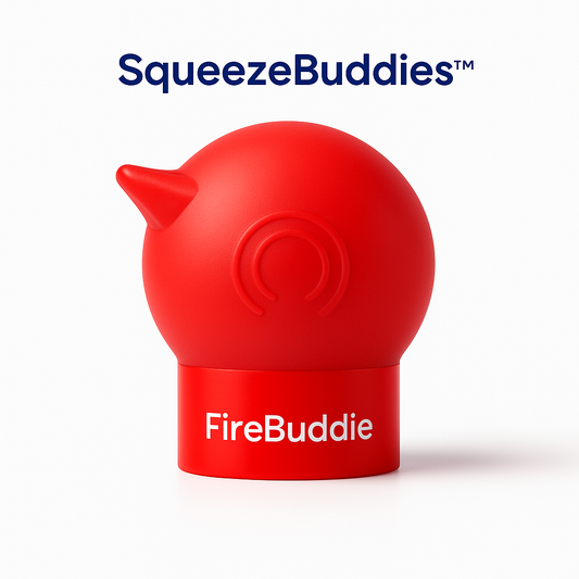 🔥 SqueezeBuddies™ – FireBuddie (Red) | Mess-Free Toothpaste Dispenser